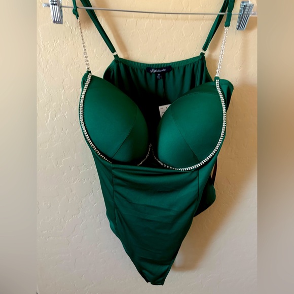 Green Bralette bodysuit - Picture 1 of 3